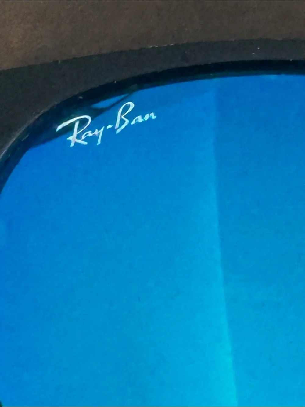 Authentic Ray-Ban New Wayfarer Black Frame Sunglasses with Blue Mirrored Lenses